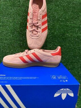 Adidas Originals Gazelle Indoor Pink Red Gum Sole Women’s Sneakers Casual Shoes